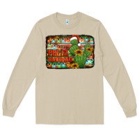 Mushroom feliz navidad merry christmas cactus Long Sleeve Tee - Jasminsmagicworld