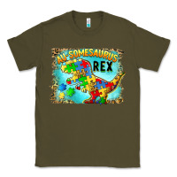 Army Green au somesaurus rex Classic Tee - BarkalooDesign