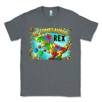 Charcoal Heather au somesaurus rex Classic Tee - BarkalooDesign