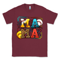 Burgundy Leopard Softball And Baseball Mama Mother's Day Classic Tee - LillyAllenDesigns