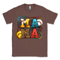 Chestnut Leopard Softball And Baseball Mama Mother's Day Classic Tee - LillyAllenDesigns