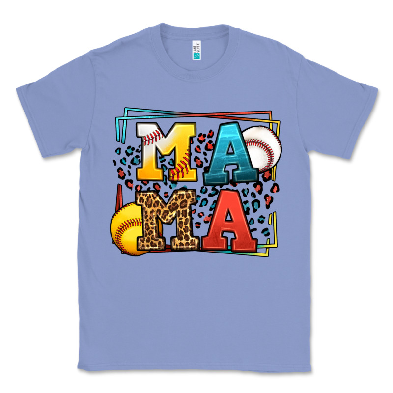 Leopard Softball And Baseball Mama Mother's Day Classic Tee by LillyAllenDesigns | Teevron