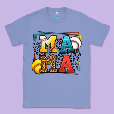 Leopard Softball And Baseball Mama Mother's Day Classic Tee Designed By Lillyallendesigns