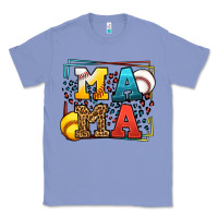 Colony Blue Leopard Softball And Baseball Mama Mother's Day Classic Tee - LillyAllenDesigns