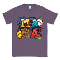 Lavender Leopard Softball And Baseball Mama Mother's Day Classic Tee - LillyAllenDesigns