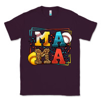 Plum Leopard Softball And Baseball Mama Mother's Day Classic Tee - LillyAllenDesigns