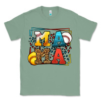 Sage Leopard Softball And Baseball Mama Mother's Day Classic Tee - LillyAllenDesigns