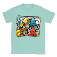 Seafoam Leopard Softball And Baseball Mama Mother's Day Classic Tee - LillyAllenDesigns