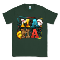 Sports Green Leopard Softball And Baseball Mama Mother's Day Classic Tee - LillyAllenDesigns