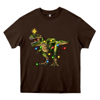 Chocolate Brown tree rex christmas Heavy Core Tee - Zillion Design Studio