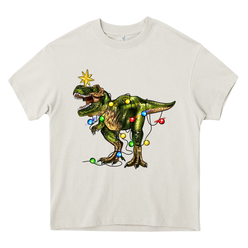 Tree Rex Christmas Heavy Core Tee by Zillion Design Studio | Teevron