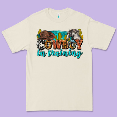 Cowboy In Training Premium Tee Designed By Zillion Design Studio
