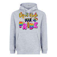 Heather Grey don't hide your pride Heavyweight Hoodie - Artiststas