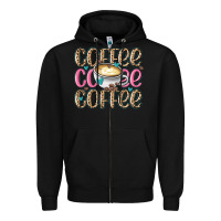 Black coffee coffee coffee Zipper Hoodie - MaliasSmallBusiness