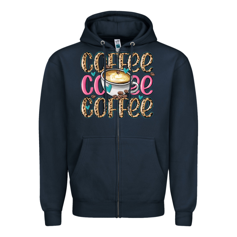 Coffee Coffee Coffee Zipper Hoodie by MaliasSmallBusiness | Teevron