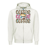 Oatmeal Heather coffee coffee coffee Zipper Hoodie - MaliasSmallBusiness