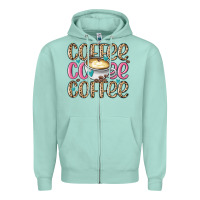 Seafoam coffee coffee coffee Zipper Hoodie - MaliasSmallBusiness