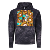 Cloud Black baseball leopard turquoise sunflower seamless pattern Vintage Hoodie - JahusDesignShop