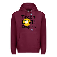 Burgundy Teach Love Inspire Premium Hoodie - Bettercallsaul