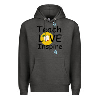 Charcoal Heather Teach Love Inspire Premium Hoodie - Bettercallsaul
