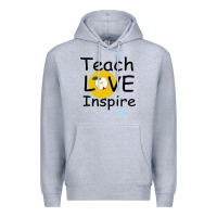 Heather Grey Teach Love Inspire Premium Hoodie - Bettercallsaul