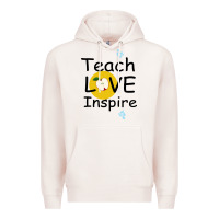 Pale Pink Teach Love Inspire Premium Hoodie - Bettercallsaul