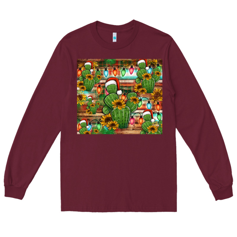 Feliz Navidad Merry Christmas Cactus Tumbler Long Sleeve Tee by Jasminsmagicworld | Teevron