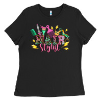 Black hair stylist Ladies Tee - texasbilliewilder