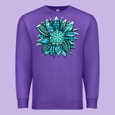 Winter Sunflower Premium Sweatshirt Designed By Jasminsmagicworld