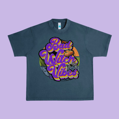 Bad Witch Vibes Urban Heavy Tee Designed By Jahusdesignshop