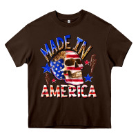 Chocolate Brown made in america Heavy Core Tee - texasbilliewilder