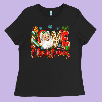 Love Christmas Ladies Tee Designed By Zillion Design Studio
