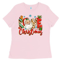 Bubblegum Pink love christmas Ladies Tee - Zillion Design Studio