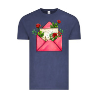 Vintage Denim pink letter Vintage Tee - AdoDesignShop