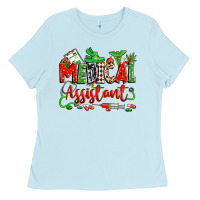 Baby Blue christmas medical assistant Ladies Tee - Zillion Design Studio