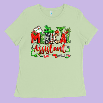 Christmas Medical Assistant Ladies Tee Designed By Zillion Design Studio