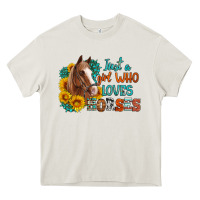 Just A Girl Who Loves Horses Heavy Core Tee | Teevron