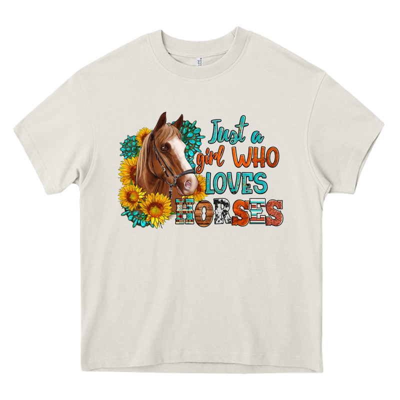 Just A Girl Who Loves Horses Heavy Core Tee by Artiststas | Teevron