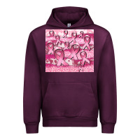 Mauve Wine ribbon  breast cancer Urban Hoodie - CowGirlArtShop
