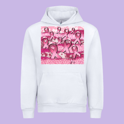 Ribbon  Breast Cancer Urban Hoodie Designed By Cowgirlartshop