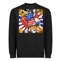 Patriotic Popsicles And Sunflowers Heavyweight Sweatshirt | Teevron