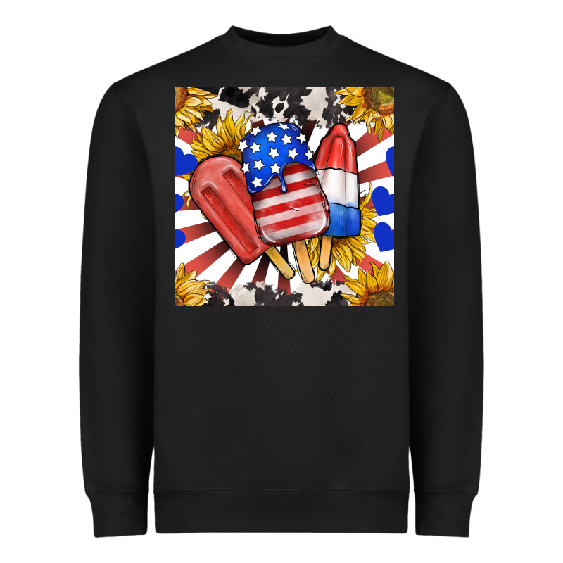 Patriotic Popsicles And Sunflowers Heavyweight Sweatshirt by BundleAndBundleShop | Teevron