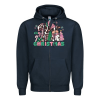 Navy my first christmas cow Zipper Hoodie - MaliasSmallBusiness