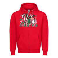 Red my first christmas cow Zipper Hoodie - MaliasSmallBusiness