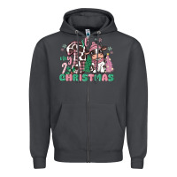 Smoke my first christmas cow Zipper Hoodie - MaliasSmallBusiness