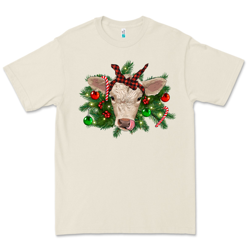 Christmas Charolais Calf Premium Tee by RanaPortraitStore | Teevron