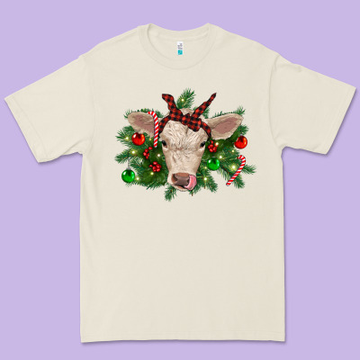 Christmas Charolais Calf Premium Tee Designed By Ranaportraitstore
