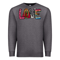 Charcoal Heather our lady of guadalupe love Premium Sweatshirt - Jasminsmagicworld