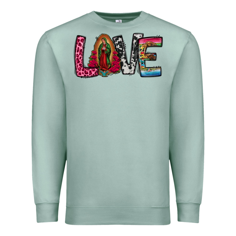 Our Lady Of Guadalupe Love Premium Sweatshirt by Jasminsmagicworld | Teevron