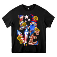 Black love 4th of july with gnome Heavy Core Tee - texasbilliewilder